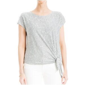 Max Studio Jersey Cap Sleeve Side Tie Top